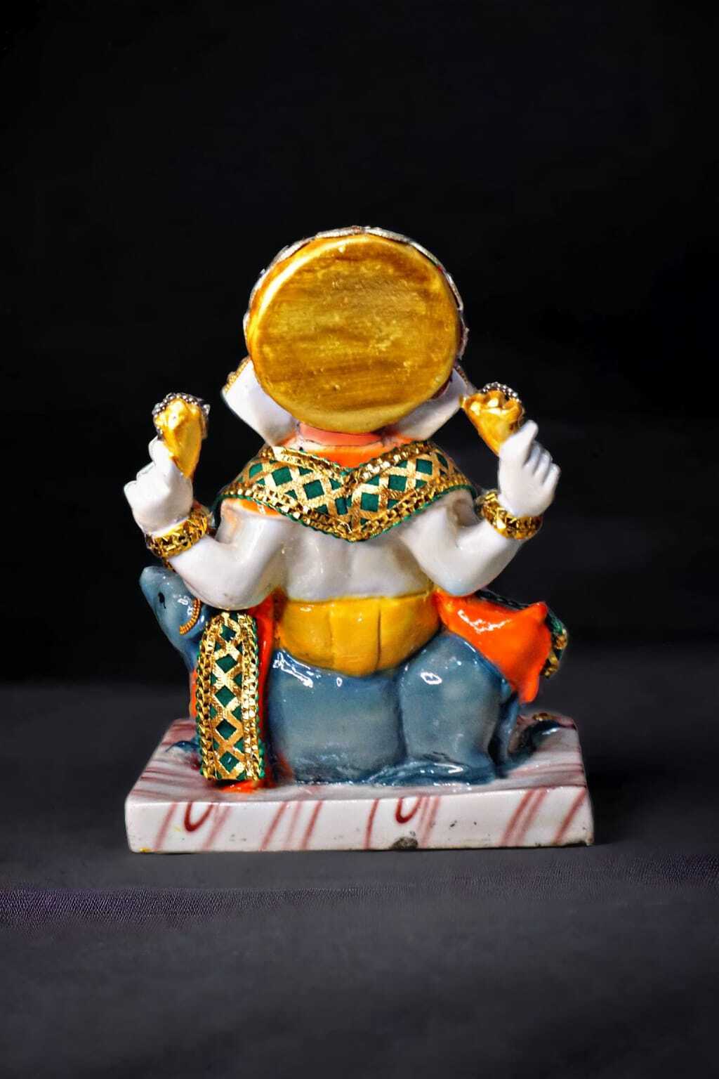 Lord Ganesha Idols on rat for Gift Home Decor Pooja