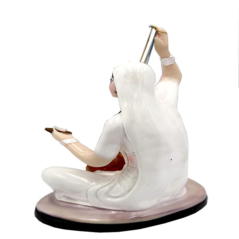 Meera bai Idol Playing Musical Instrument - White