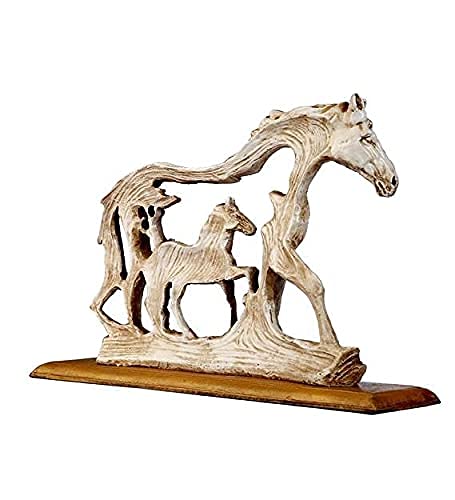 Horse and Baby Horse Statue Showpiece | Antique Finish