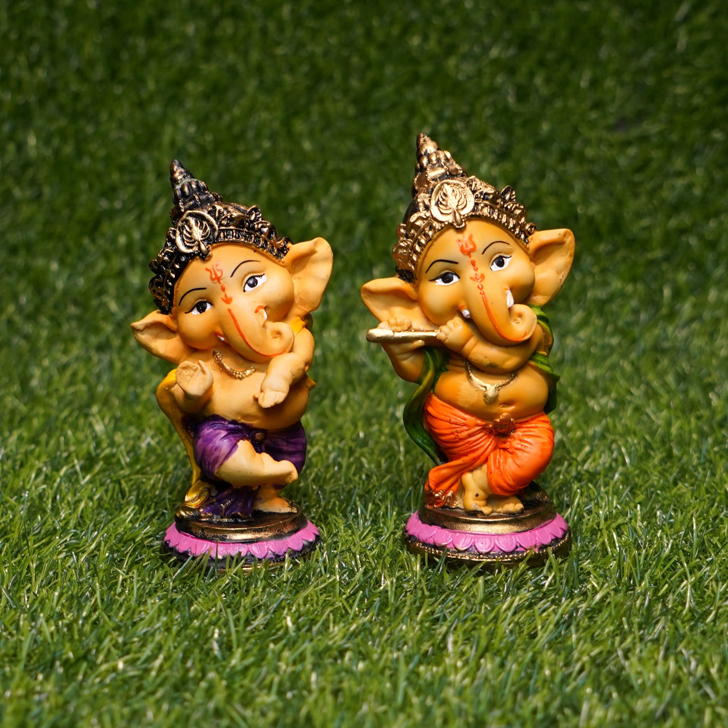 Dancing Ganesha Idols | Set of 2