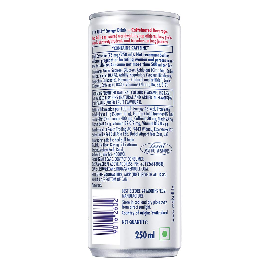 Red Bull Redbull Energy Drink 250 Ml Can 12 Pack - Mixed Fruit