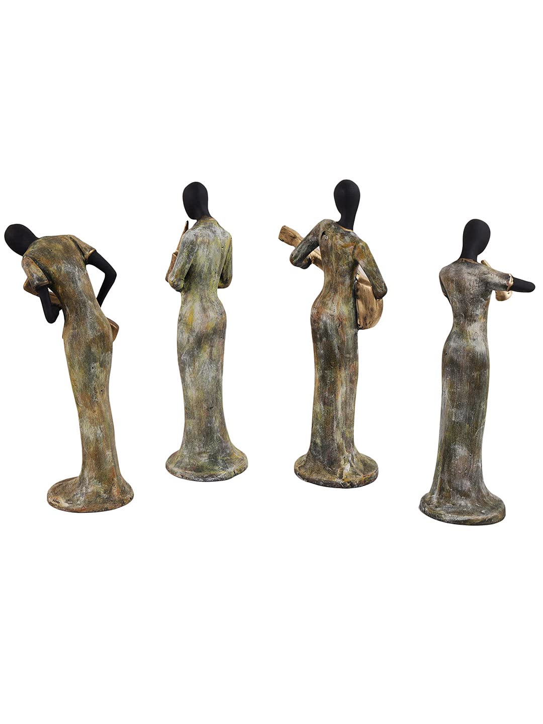 Musical Ladies Showpiece Statue Sculpture Figurine - Set of 4