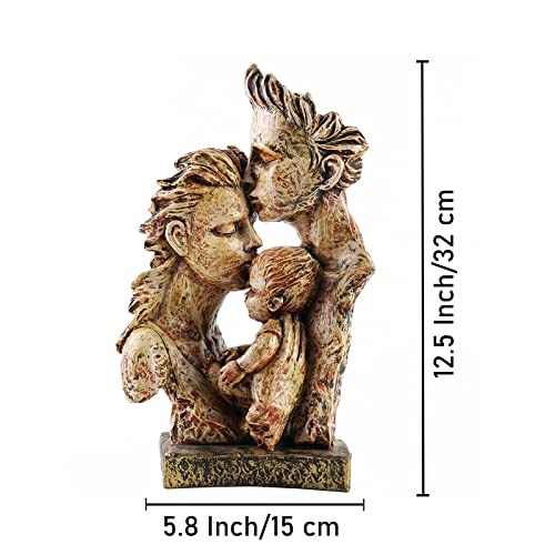 Mother Father Baby Love Statue Family Love Couple Statue