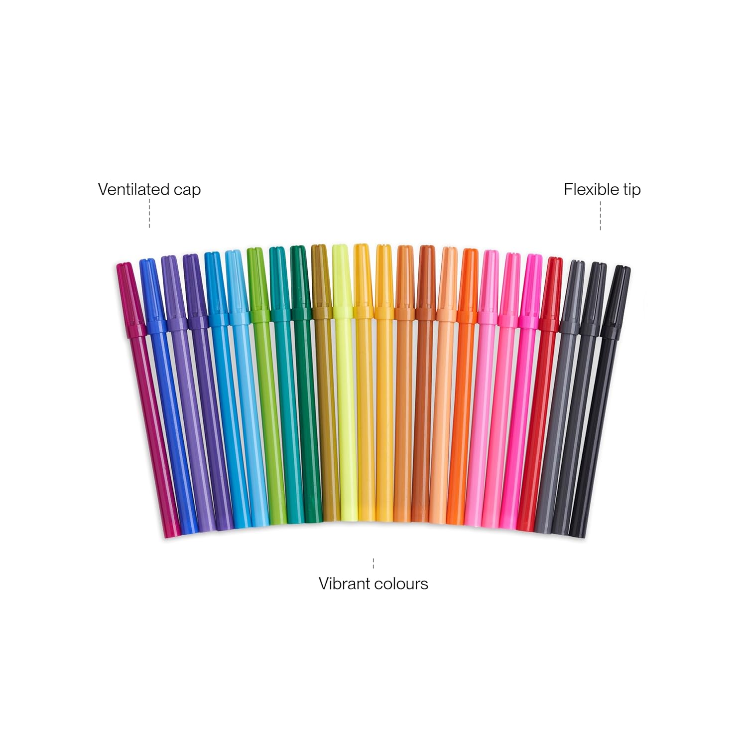 Camel Bold Sketch Pens 24 Shades (Multicolor)
