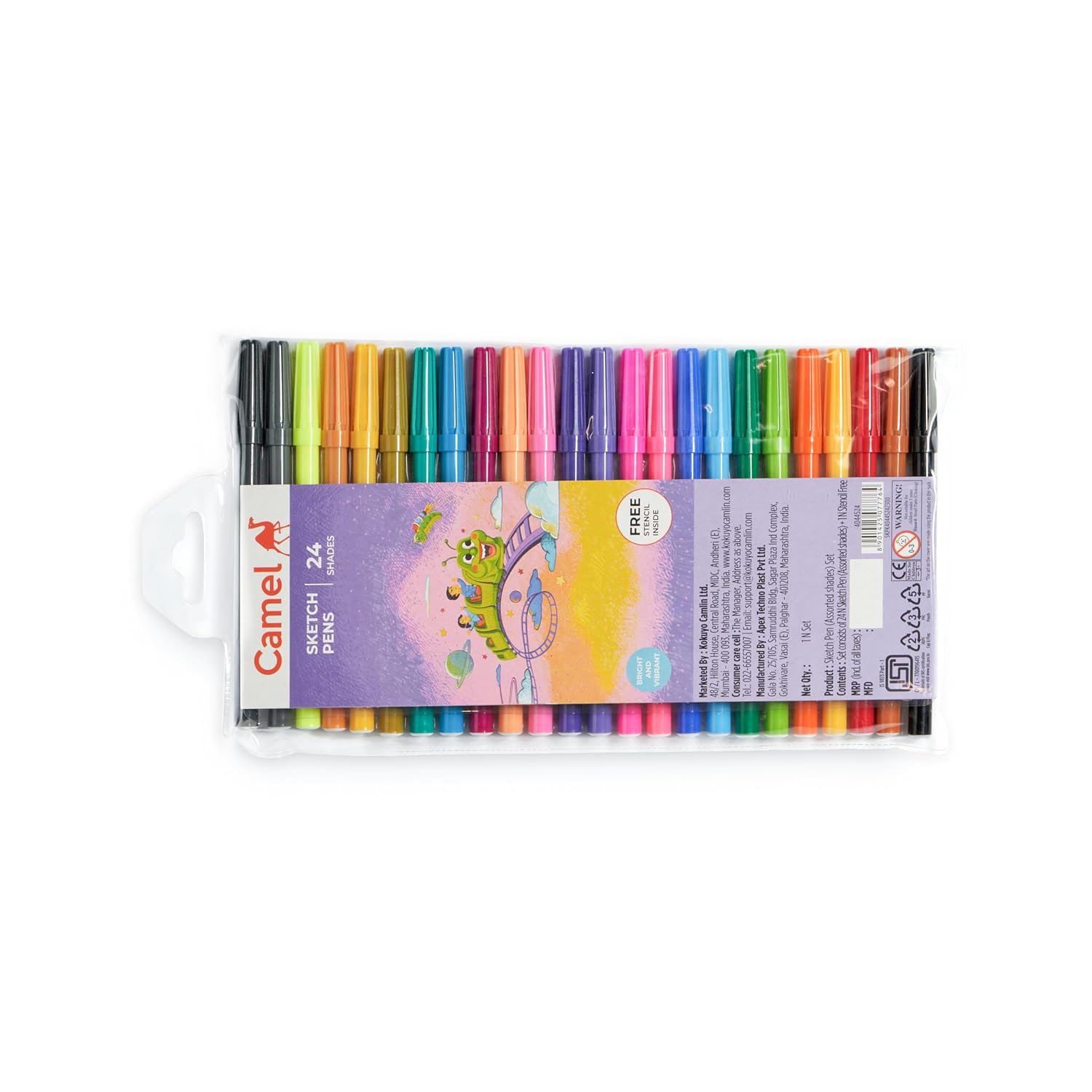 Camel Bold Sketch Pens 24 Shades (Multicolor)