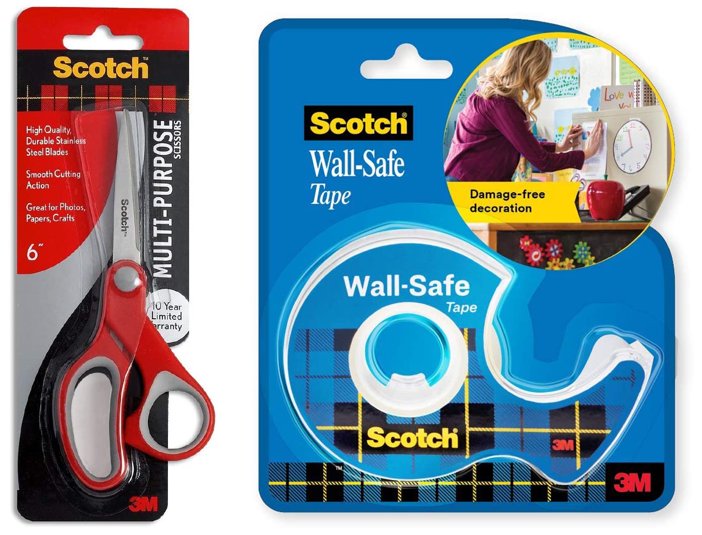 Scotch 6-inches Stainless Steel Multi-Purpose Scissor (Red)