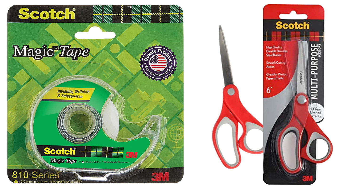 Scotch 6-inches Stainless Steel Multi-Purpose Scissor (Red)