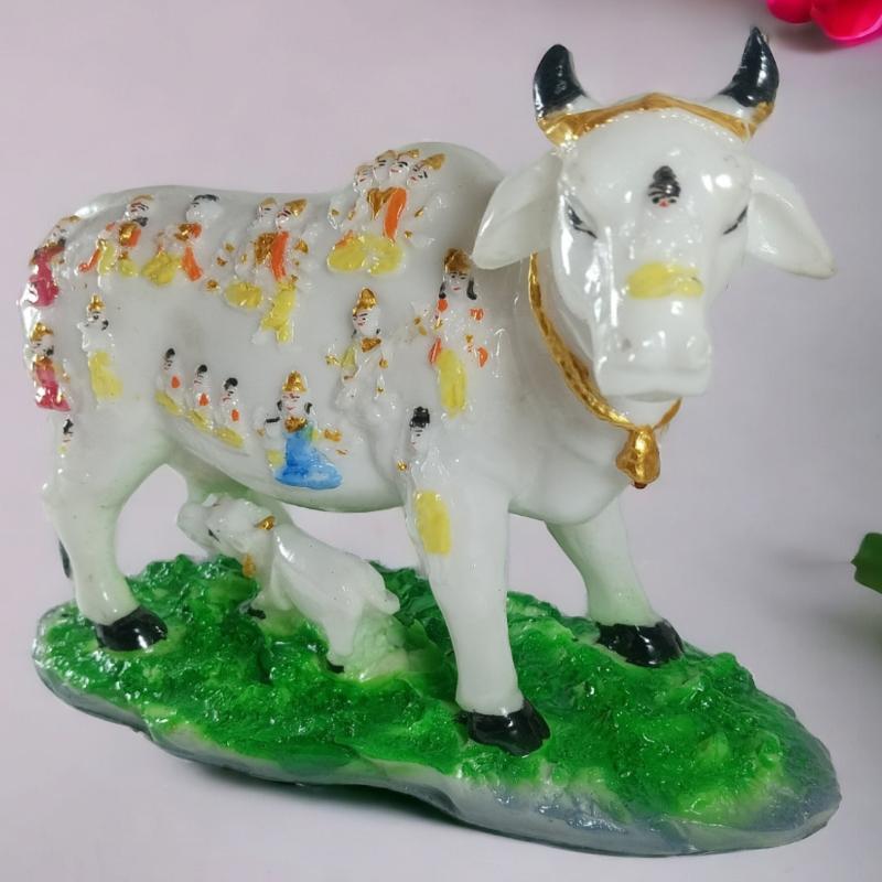 Kamdhenu Cow and Calf Spiritual Vaastu Nandi Pooja