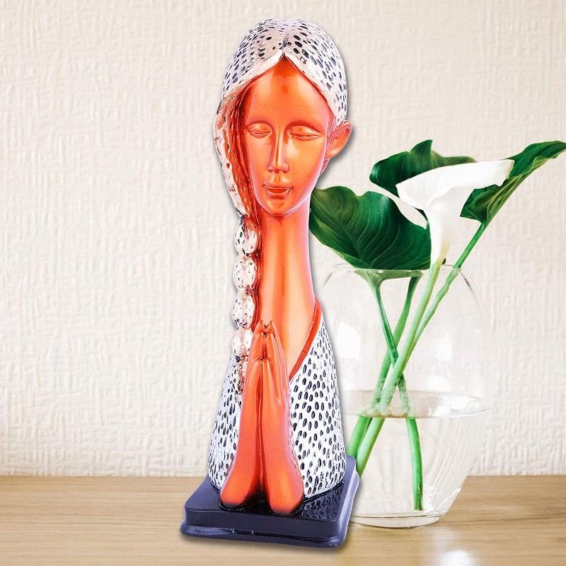 Welcome Namaste Lady Handcrafted Decorative for Home Decor / Outdoor Entrance